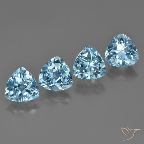 5.40ctw Natürlicher Himmerlblau Topas, Trillion, VVS-VS