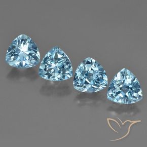 5.40 ct natürliche Himmerlblau Topas-Edelsteine, Trillion, VVS-VS