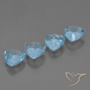 5.40 ct natürliche Himmerlblau Topas-Edelsteine, Trillion, VVS-VS