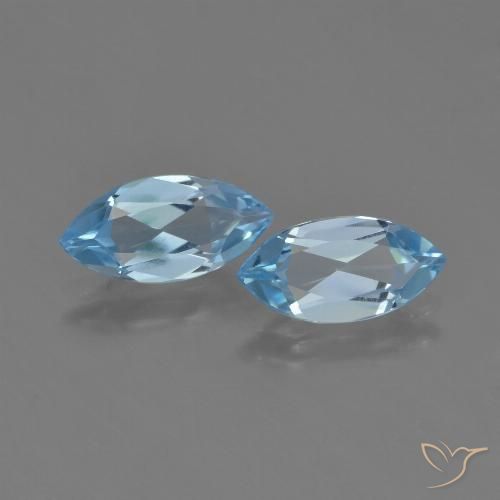 2.27ctw Natürlicher Swiss Blue Topas, Marquise, VVS-VS