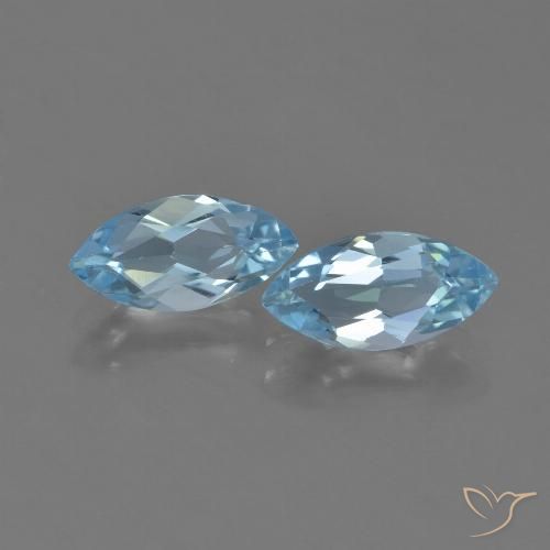 2.37ctw Natürlicher Himmerlblau Topas, Marquise, VVS-VS