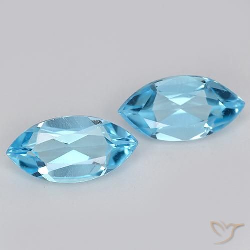 2.24ctw Natürlicher Himmerlblau Topas, Marquise, VVS-VS