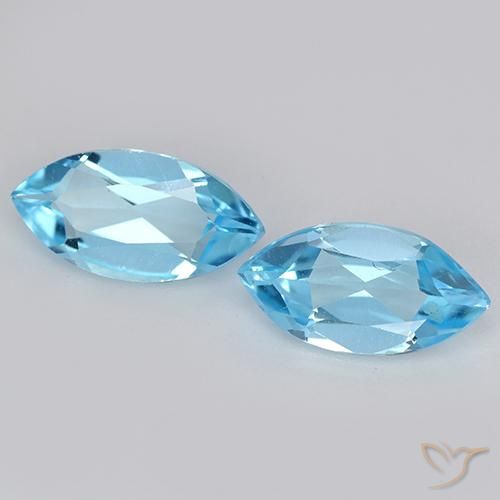 2.24 ct natürliche Himmerlblau Topas-Edelsteine, Marquise, VVS-VS