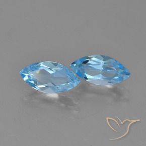 2.42 ct natürliche Swiss Blue Topas-Edelsteine, Marquise, VVS-VS