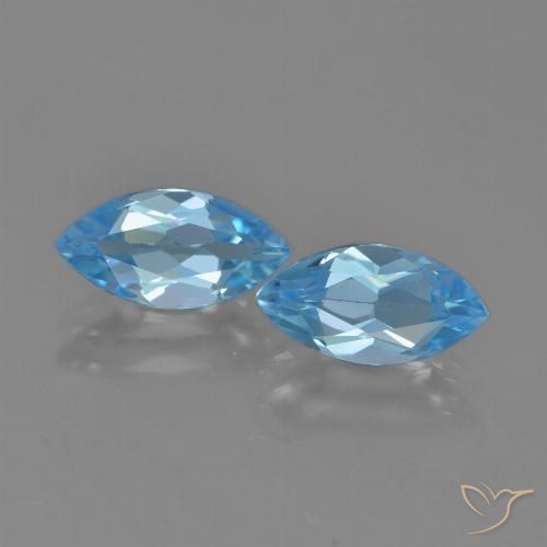 2.65ctw Natürlicher Swiss Blue Topas, Marquise, VVS-VS