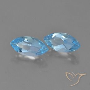 2.60 ct natürliche Swiss Blue Topas-Edelsteine, Marquise, VVS-VS