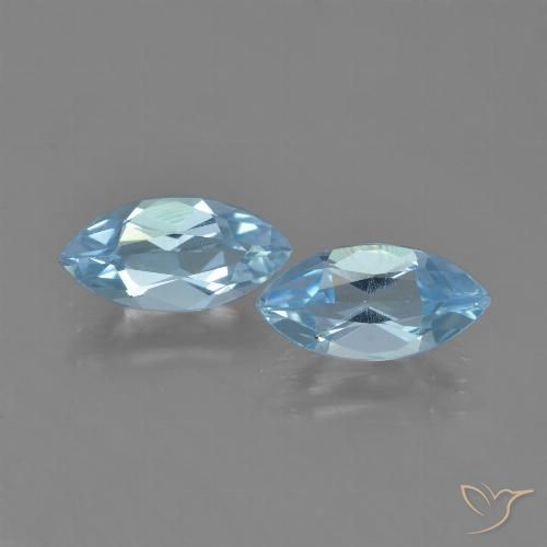2.43ctw Natürlicher Himmerlblau Topas, Marquise, VVS-VS