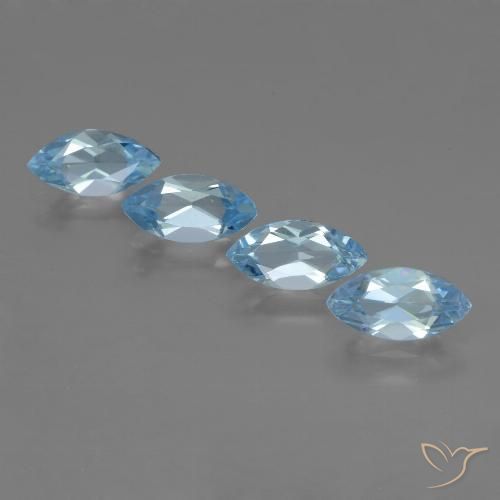 5.15ctw Natürlicher Himmerlblau Topas, Marquise, VVS-VS