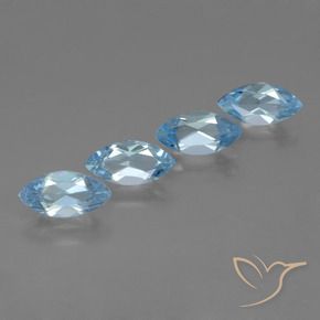 5.15 ct natürliche Himmerlblau Topas-Edelsteine, Marquise, VVS-VS