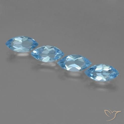 4.52ctw Natürlicher Himmerlblau Topas, Marquise, VVS-VS