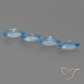 4.52 ct natürliche Himmerlblau Topas-Edelsteine, Marquise, VVS-VS