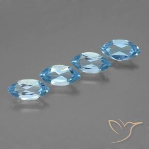 4.98 ct natürliche Himmerlblau Topas-Edelsteine, Marquise, VVS-VS