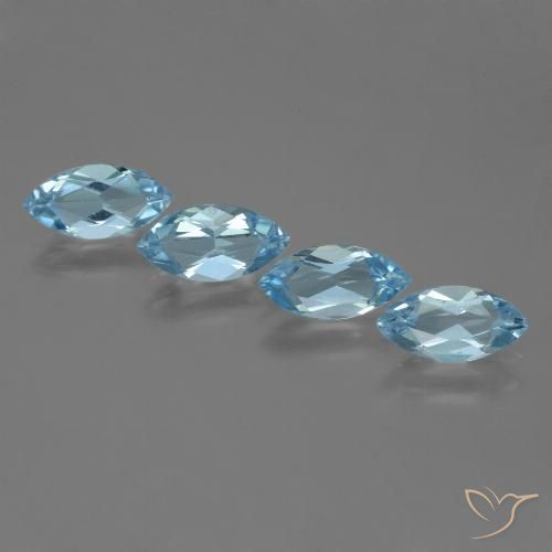4.57ctw Natürlicher Himmerlblau Topas, Marquise, VVS-VS, Photo A