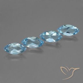 4.57 ct natürliche Himmerlblau Topas-Edelsteine, Marquise, VVS-VS