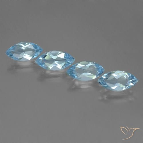 4.90ctw Natürlicher Swiss Blue Topas, Marquise, VVS-VS