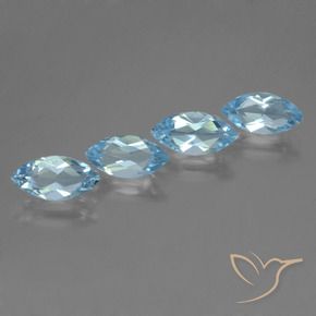 4.90 ct natürliche Swiss Blue Topas-Edelsteine, Marquise, VVS-VS