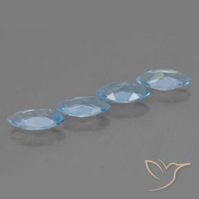 4.05 ct natürliche Swiss Blue Topas-Edelsteine, Marquise, VVS-VS
