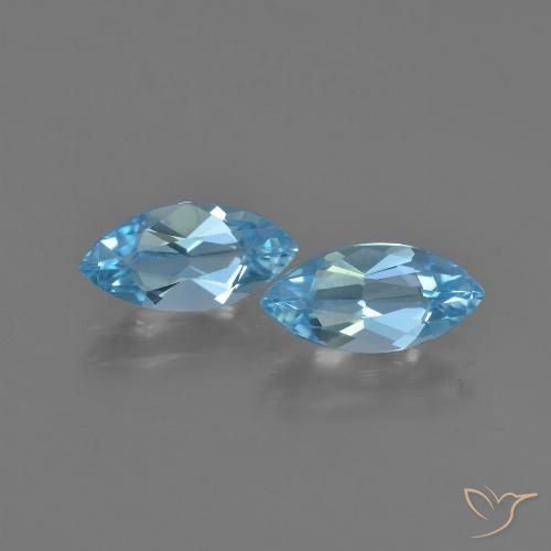 2.45ctw Natürlicher Himmerlblau Topas, Marquise, VVS-VS