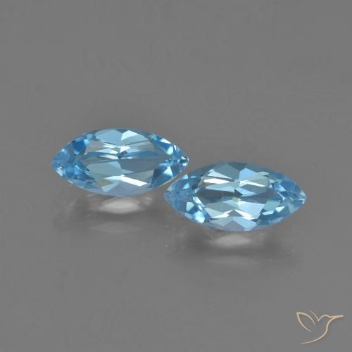 2.41ctw Natürlicher Swiss Blue Topas, Marquise, VVS-VS