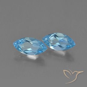 2.48 ct natürliche Swiss Blue Topas-Edelsteine, Marquise, VVS-VS