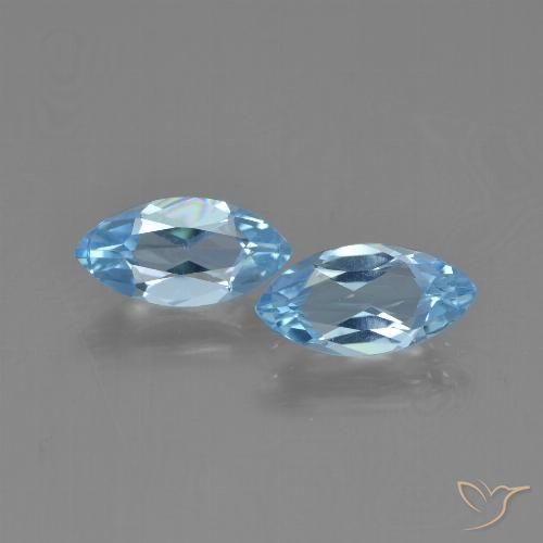 2.44ctw Natürlicher Himmerlblau Topas, Marquise, VVS-VS