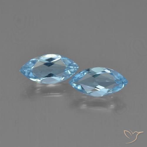 2.25ctw Natürlicher Himmerlblau Topas, Marquise, VVS-VS