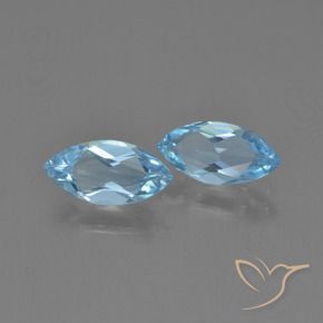 2.25 ct natürliche Himmerlblau Topas-Edelsteine, Marquise, VVS-VS