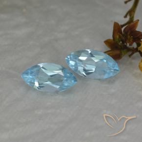 2.22 ct natürliche Swiss Blue Topas-Edelsteine, Marquise, VVS-VS