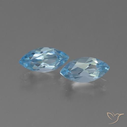 2.71ctw Natürlicher Himmerlblau Topas, Marquise, VVS-VS