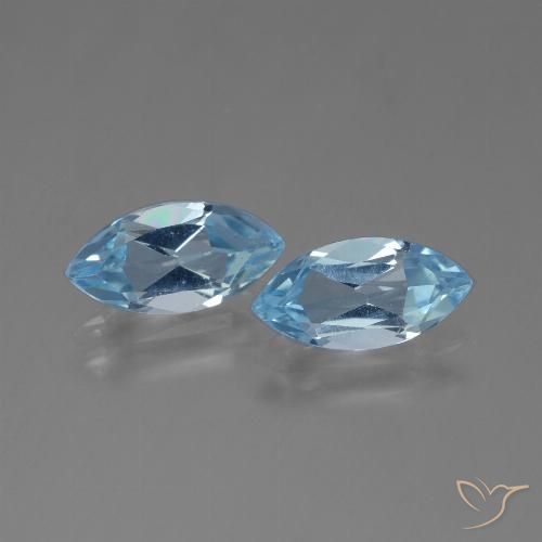 2.49ctw Natürlicher Himmerlblau Topas, Marquise, VVS-VS