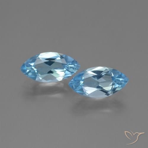 2.55ctw Natürlicher Himmerlblau Topas, Marquise, VVS-VS