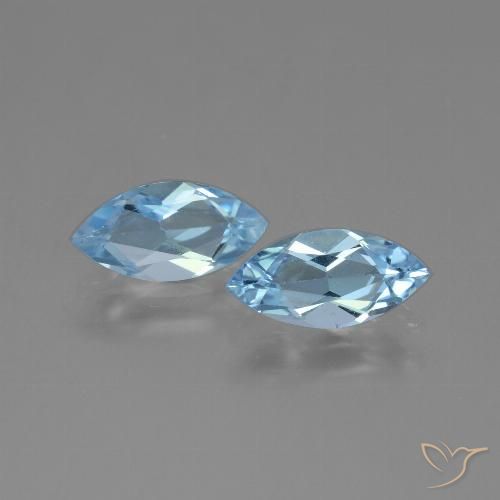 2.12ctw Natürlicher Himmerlblau Topas, Marquise, VVS-VS