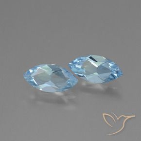 2.12 ct natürliche Himmerlblau Topas-Edelsteine, Marquise, VVS-VS