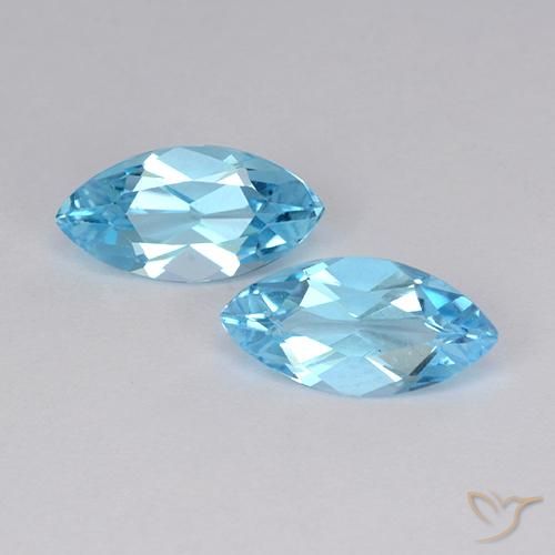 2.51ctw Natürlicher Himmerlblau Topas, Marquise, VVS-VS