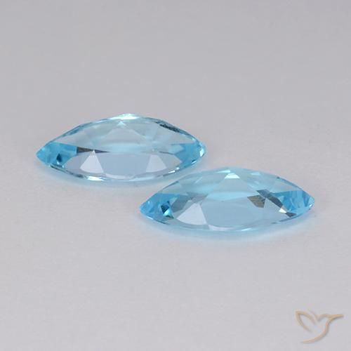 2.51 ct natürliche Himmerlblau Topas-Edelsteine, Marquise, VVS-VS