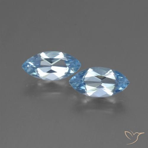 2.52ctw Natürlicher Himmerlblau Topas, Marquise, VVS-VS