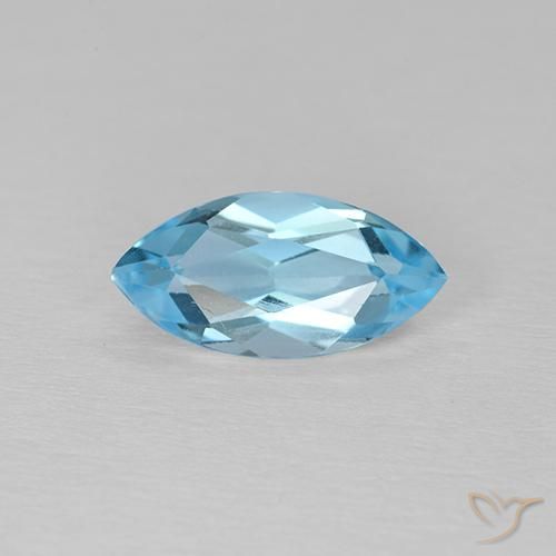 1.38ct Natürlicher Himmerlblau Topas, Marquise, VVS-VS
