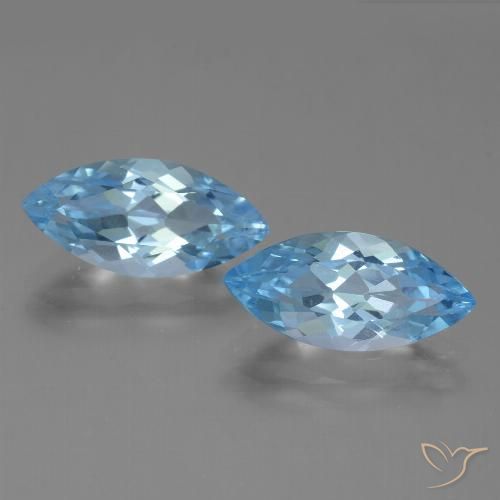 7.20ctw Natürlicher Himmerlblau Topas, Marquise, VVS