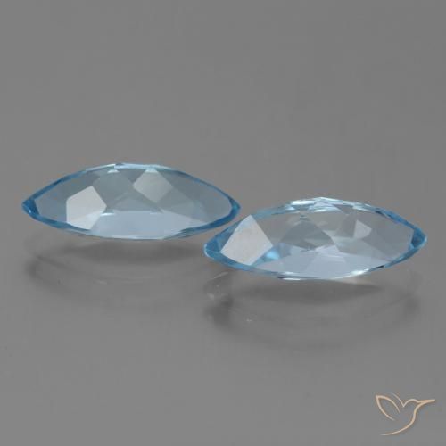 7.51 ct natürliche Swiss Blue Topas-Edelsteine, Marquise, VVS