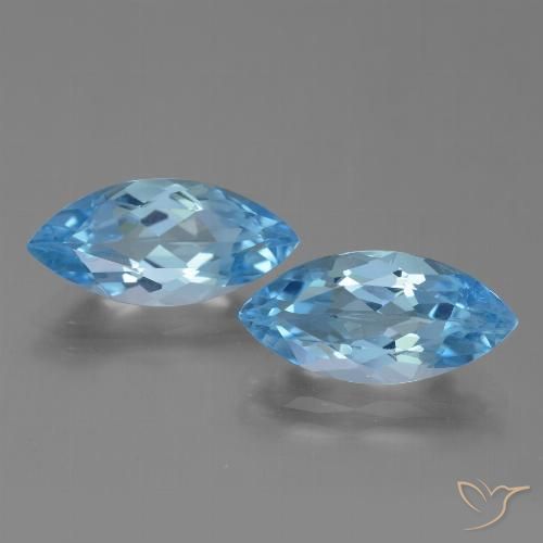 7.36ctw Natürlicher Himmerlblau Topas, Marquise, VVS