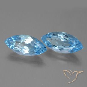 7.36 ct natürliche Himmerlblau Topas-Edelsteine, Marquise, VVS