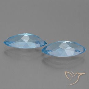 7.36 ct natürliche Himmerlblau Topas-Edelsteine, Marquise, VVS