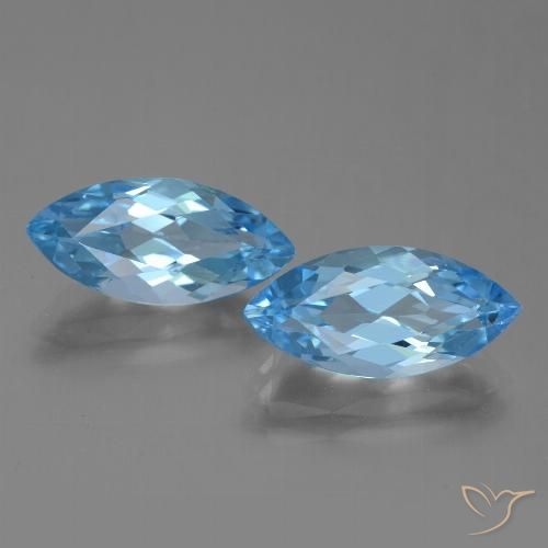 7.54ctw Natürlicher Swiss Blue Topas, Marquise, VVS