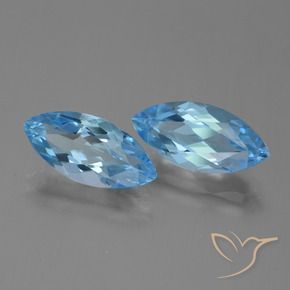 7.54 ct natürliche Swiss Blue Topas-Edelsteine, Marquise, VVS
