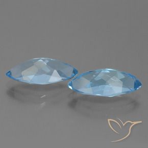 7.54 ct natürliche Swiss Blue Topas-Edelsteine, Marquise, VVS