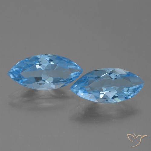 7.07ctw Natürlicher Swiss Blue Topas, Marquise, VVS