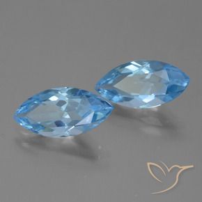7.07 ct natürliche Swiss Blue Topas-Edelsteine, Marquise, VVS