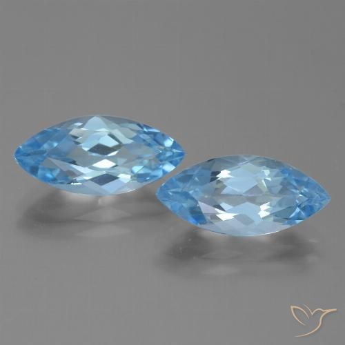 7.40ctw Natürlicher Himmerlblau Topas, Marquise, VVS