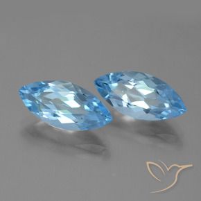 7.40 ct natürliche Himmerlblau Topas-Edelsteine, Marquise, VVS