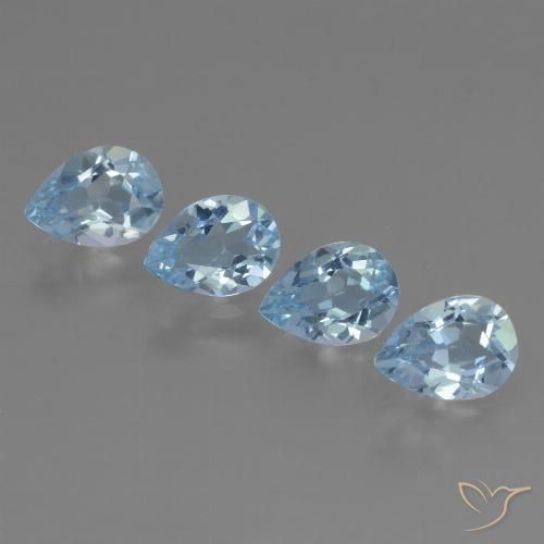 3.51ctw Natürlicher Himmerlblau Topas, Birnenform, VVS-VS